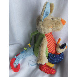 Sigikid - Spieltier - Aktivitypielzeug - Känguru mit Baby, Beißring, Geräusche - bunt - ca. 25 cm groß - Schlenker