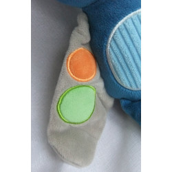 Sigikid - Plüschtier - Gans mit Elchgeweih - blau/gelb/grau - ca. 28 cm groß - Schlenker