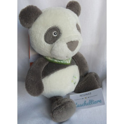 Pusblu - Plüschtier - Panda mit Halstuch - dunkelgrau und weiß - ca. 25 cm groß -Schlenker