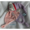 Baby Nat - Schmusetuch - Katze mit Zipfelmütze - rosa/lila - ca. 30 cm lang
