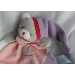 Baby Nat - Schmusetuch - Katze mit Zipfelmütze - rosa/lila - ca. 30 cm lang