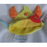 Kik - Ergee - Schmusetuch Handpuppe - Huhn mit Beißecke - gelb/orange - ca. 18 cm lang
