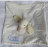 Primark/Baby - Schmusetuch - Ente creme mit kleinen Motiven, gelb und mit kleiner Schleife in rosa - ca. 29 cm x ca. 30 cm groß