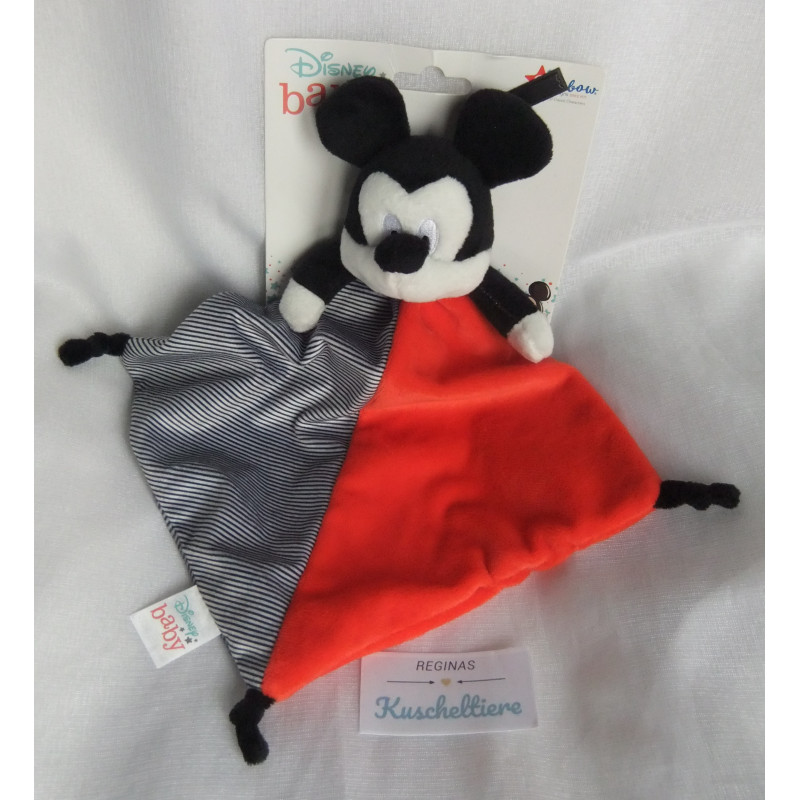 Rainbow Disney - Schmusetuch - Mickey Mouse - rot und schwarz - ca. 30 cm lang