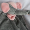 Smily - Woolworth - Schmusetuch - Elefant grau/rosa und rosa Halstuch - ca. 35 cm lang