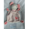 Dopodopo - Takko - Schmusetuch - Maus grau/rosa mit kleiner Herzchenapplikation - ca. 25 cm lang