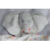 Primark - Disney - Schmusetuch - Elefant Dumbo - creme, grau und bunte Motive - ca. 21 cm x 25 cm groß