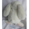 Ernstings Family - Plüschtier - Hase weiß mit geblümten Innenöhrchen und Fußsohlen - ca. 28 cm groß - Schlenker