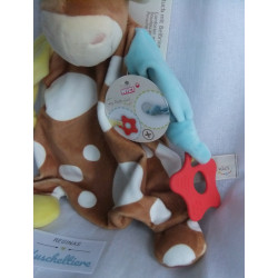 Nici - My first Nici - Schmusetuch - Kuh - braun/weiß/gelb/hellblau - ca. 25 cm lang