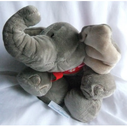 Nici - Plüschtiere - Love - Pärchen Elefant Max grau mit Halstuch rot mit Loveschriftzug - Magnet in Rüssel und Vorderfüßchen
