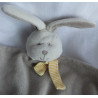 Fashy - Little Stars - Schmusetuch - Hase graubraun mit gelb-weiß gestreiftem Schal - graubraun und grün - ca. 30 cm lang