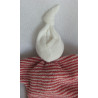 Alana - Schmusetuch - Wichtel / Zwerg rot-weiß gestreift mit weißer Zipfelmütze - ca. 23 cm lang