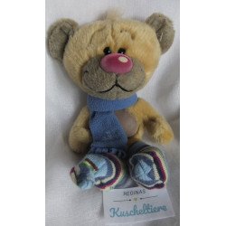Depesche - Vintage Plüschtier - Pimboli mit Schal und gestreiften Socken - ca. 22 cm groß - Schlenker