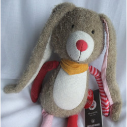 Sigikid - Kuscheltier Spielfigur - Patchwork Sweety Hase mit Halstuch - bunt - ca. 40 cm groß - Schlenker