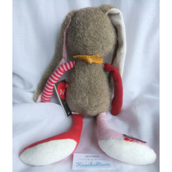 Sigikid - Kuscheltier Spielfigur - Patchwork Sweety Hase mit Halstuch - bunt - ca. 40 cm groß - Schlenker