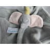 Primark - Disney - Schmusetuch - Elefant Dumbo - grau und rosa - ca. 40 cm x 40 cm groß