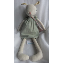 Promotion Pets - DM - Plüschtier - Stofftier - Spieltier - Reh Rosa in beige mit grünem Kleidchen - ca. 40 cm groß - Schlenker