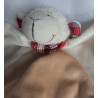 Morgenstern - Schmusetuch - Schaf - Sleepy Sheepy in beige und braun mit kariertem Halstuch - ca. 23 cm lang