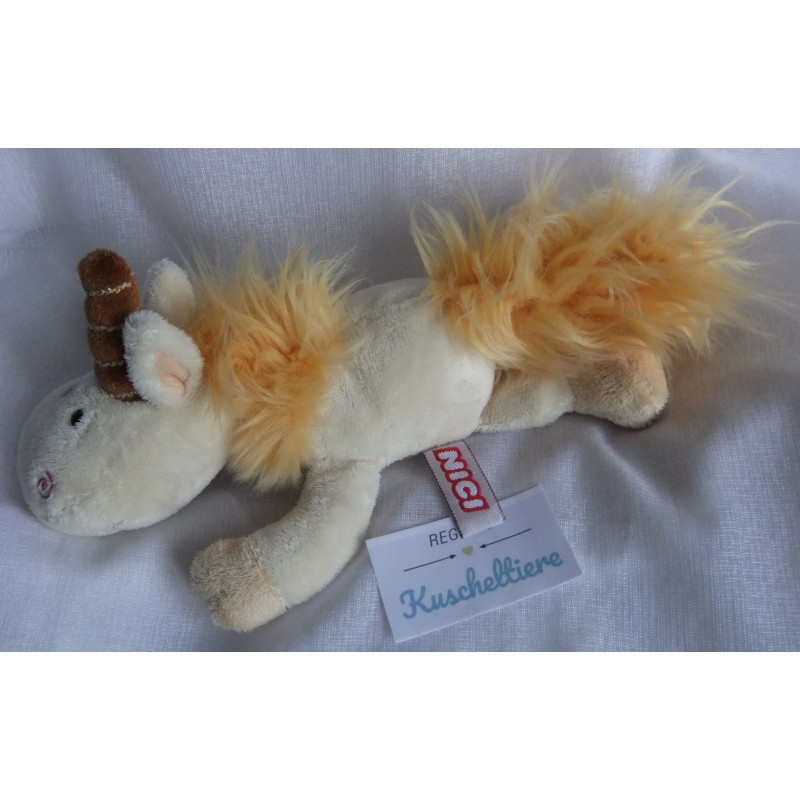 Nici - Plüschtier - Magic Forest - Einhorn vanille/gelb - ca. 23 cm groß - liegend