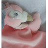 Nicotoy - Schmusetuch - Sparkle - Flamingo - rosa/weiß - ca. 26 cm lang