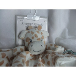 J.E.M Modern Baby - Schmusetuch - Giraffe mit Schnullerhalter - beige/braun - ca. 26 cm lang
