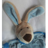 Sigikid - Schmusetuch - Poesie - Hase mit Halstuch Blautöne und Schriftzug Tanze im Regen - ca. 25 cm lang