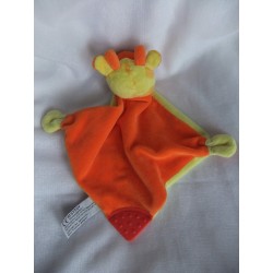 Besttoy -Schmusetuch - Kuh - gelb, orange - mit Rasselgeräusch und Beissecke - ca. 30 cm lang