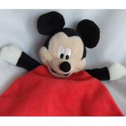 H&M - Schmusetuch - Mickey Mouse Maus - rot/schwarz - ca. 25 cm lang