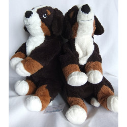 Ikea - Plüschtiere - zwei Hunde - Berner Sennenhund  Hoppig - Brauntöne und weiß - ca. 35 cm lang und ca. 25 cm hoch