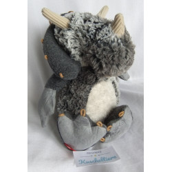 Sigikid - Kuscheltier Spielfigur - Sweety Dinosaurier Triceratops - grau/grau-weiß-schwarz meliert - ca. 30 cm groß - Schlenker