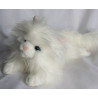 Nici - Plüschtier - Katze Meowlina - weiß, rosa - ca. 45 cm lang (mit Puschelschwänzchen gemessen) - liegend