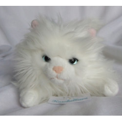 Nici - Plüschtier - Katze Meowlina - weiß, rosa - ca. 45 cm lang (mit Puschelschwänzchen gemessen) - liegend