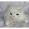 Nici - Plüschtier - Katze Meowlina - weiß, rosa - ca. 45 cm lang (mit Puschelschwänzchen gemessen) - liegend