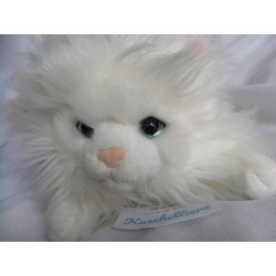 Nici - Plüschtier - Katze Meowlina - weiß, rosa - ca. 45 cm lang (mit Puschelschwänzchen gemessen) - liegend