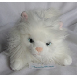 Nici - Plüschtier - Katze Meowlina - weiß, rosa - ca. 45 cm lang (mit Puschelschwänzchen gemessen) - liegend
