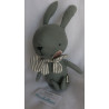 Picca Loulou - Plüschtier - Hase grün mit gestreifter Fliege - ca. 18 cm groß - sitzend