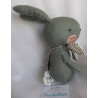 Picca Loulou - Plüschtier - Hase grün mit gestreifter Fliege - ca. 18 cm groß - sitzend