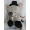 Nici - Plüschtier - Maus Bräutigam mit Zylinder - grau/schwarz/rosa - ca. 25 cm groß - Schlenker