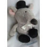 Nici - Plüschtier - Maus Bräutigam mit Zylinder - grau/schwarz/rosa - ca. 25 cm groß - Schlenker