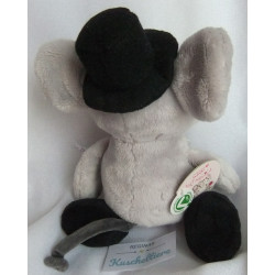 Nici - Plüschtier - Maus Bräutigam mit Zylinder - grau/schwarz/rosa - ca. 25 cm groß - Schlenker
