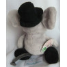 Nici - Plüschtier - Maus Bräutigam mit Zylinder - grau/schwarz/rosa - ca. 25 cm groß - Schlenker