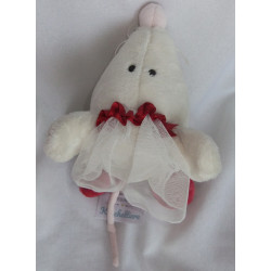 Nici - Plüschtier - Maus Braut mit Schleier - weiß/pink - ca. 25 cm groß - Schlenker