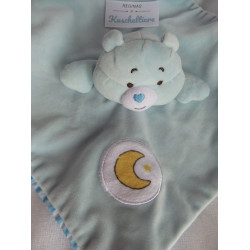 Kik - Care Bears baby - Schmusetuch - Glücksbärchies mit Rasselgeräusch - hellblau - ca. 28 cm x 28 cm groß