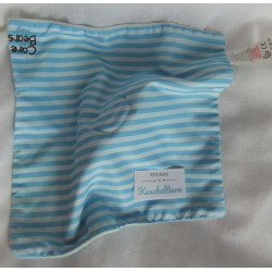 Kik - Care Bears baby - Schmusetuch - Glücksbärchies mit Rasselgeräusch - hellblau - ca. 28 cm x 28 cm groß