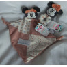 Pepco - Schmusetuch und Rasselgreifling - Disney - Minnie Mouse -  rosa, creme - mit Rasselgeräusch - ca. 30 cm lang