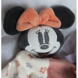 Pepco - Schmusetuch und Rasselgreifling - Disney - Minnie Mouse -  rosa, creme - mit Rasselgeräusch - ca. 30 cm lang