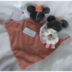 Pepco - Schmusetuch und Rasselgreifling - Disney - Minnie Mouse -  rosa, creme - mit Rasselgeräusch - ca. 30 cm lang