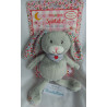 Spiegelburg BabyGlück - Spieluhr Hase - hellgrau, buntes Blumenmuster - Melodie: Schlaf Kindlein schlaf.. - ca. 21 cm groß