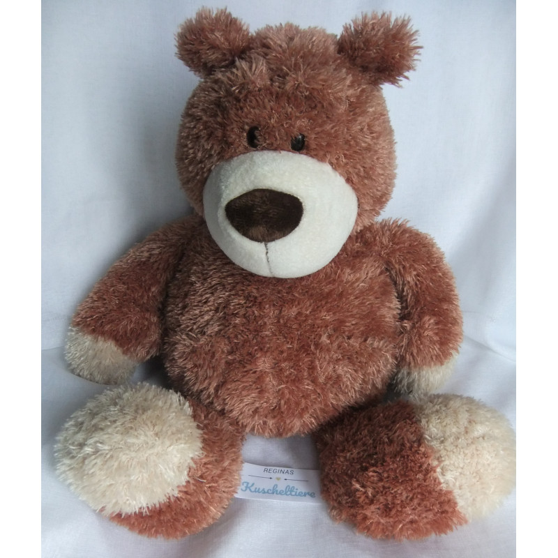 Nici - Plüschtier - Bär Schokobär (ohne Blume) mit zwei kleinen Bauchtäschchen - schoko - ca. 50 cm groß Schlenker