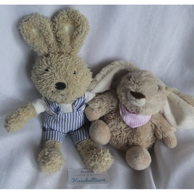 Zwei Plüschtiere - Teddy Hermann Herzekind Hase und Design+Kompetenz GmbH Hasen